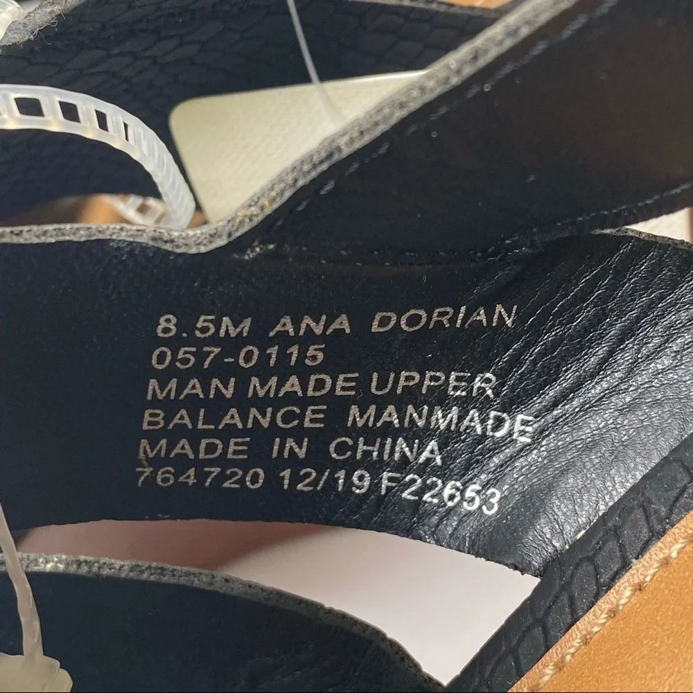 a.n.a Dorian‎ Shoes Platform Womens Size 8.5 New Heels Black Strap Open Toe